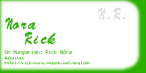 nora rick business card